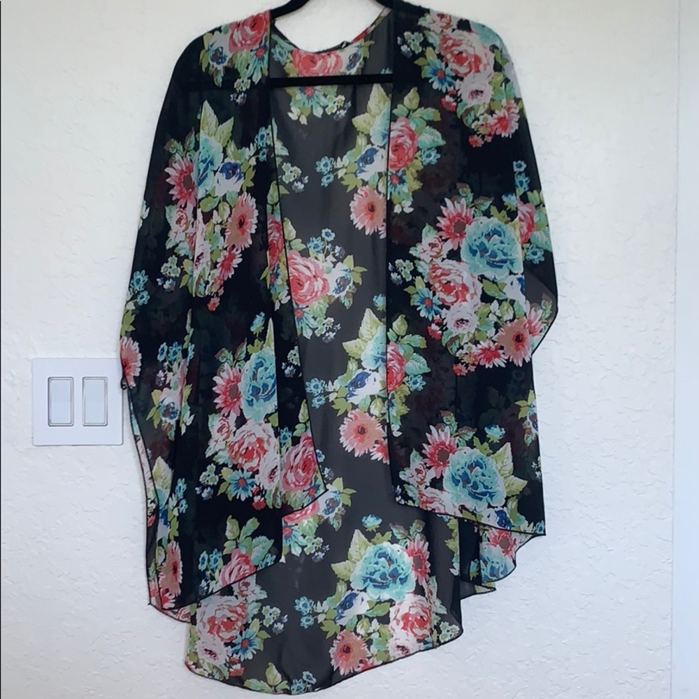 Forever 21 Floral Sheer Kimono